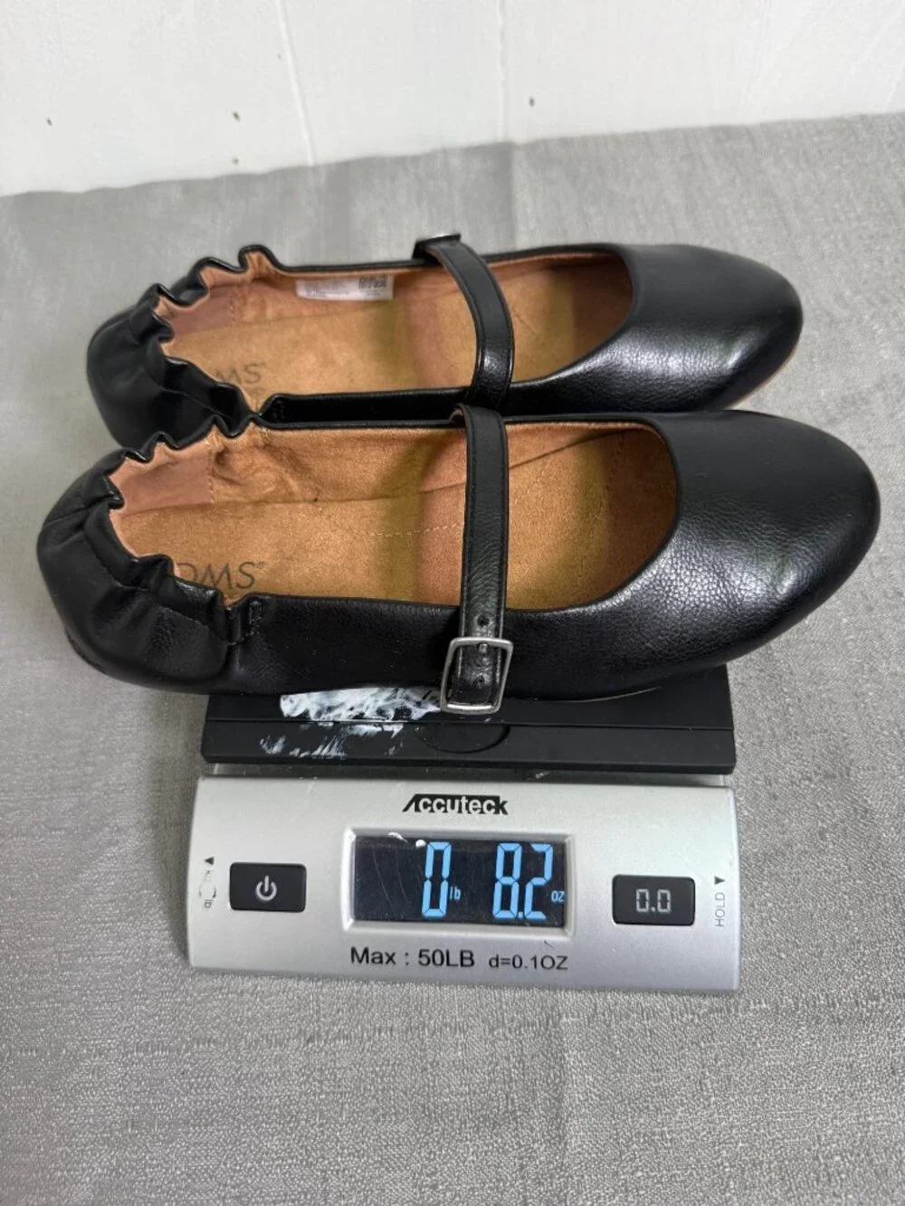 TOMS Lucy Mary Jane Flats Shoes Black Business Career School Casual Size 6